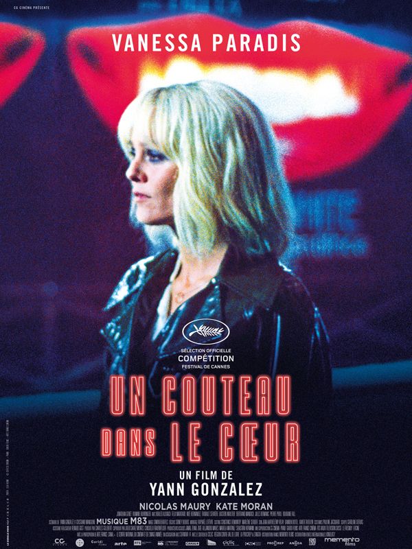 Affiche du film Un Couteau Dans le Coeur (2018) de Yann Gonzalez. Voir Un Couteau Dans le Coeur en streaming / torrent sur meilleurs-films.fr