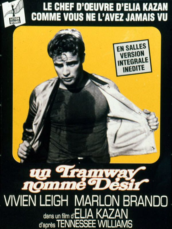 Affiche du film Un Tramway nommé désir (1951) de Elia Kazan. Voir Un Tramway nommé désir en streaming / torrent sur meilleurs-films.fr