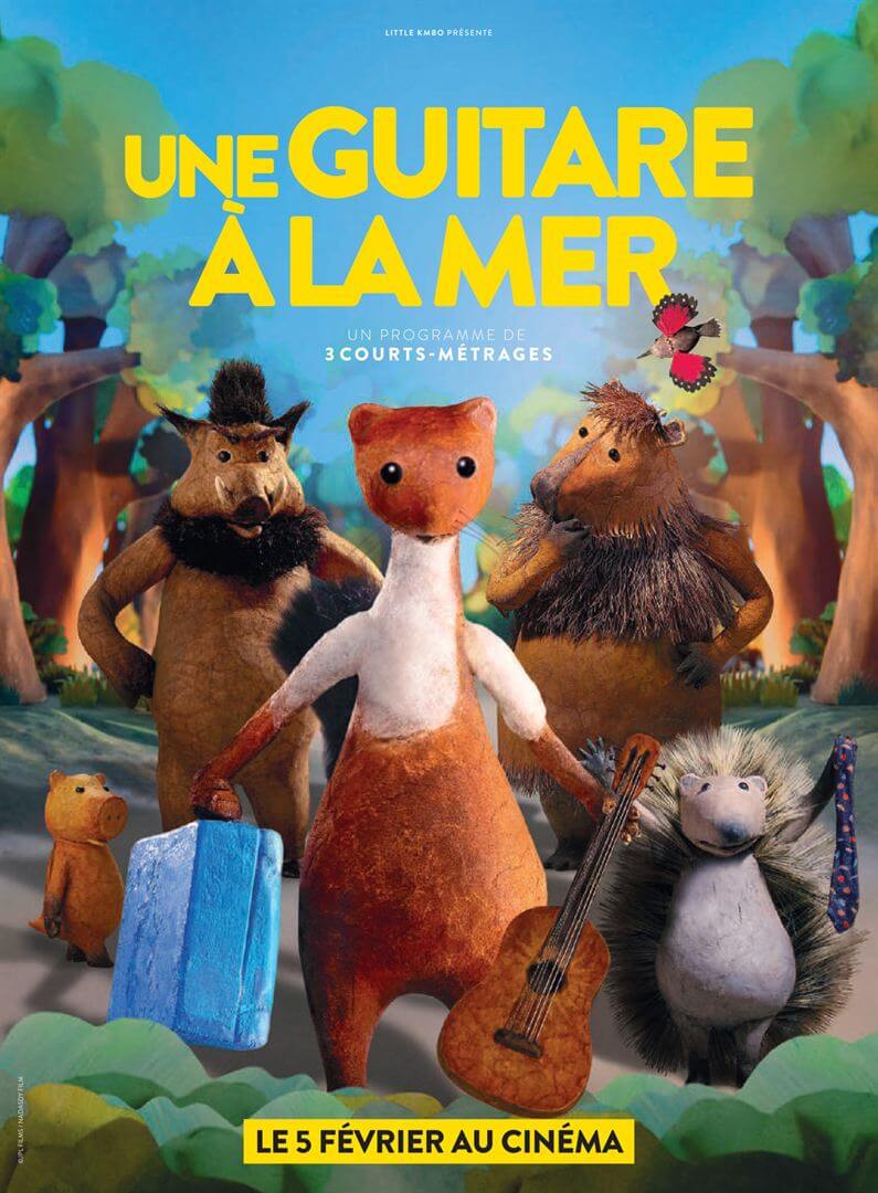 Affiche du court métrage Une guitare à la mer (2025) de Alfredo Soderguit. Voir Une guitare à la mer en streaming / torrent sur meilleurs-films.fr