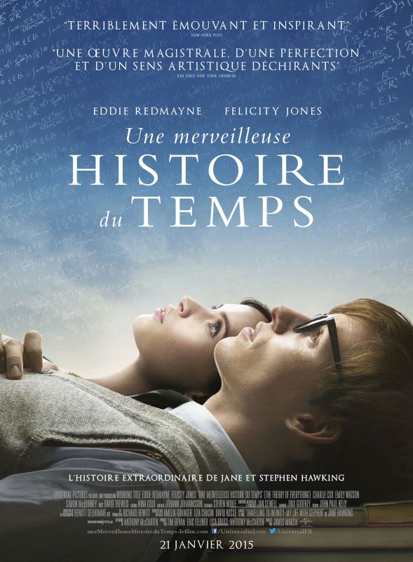 Affiche du film Une merveilleuse histoire du temps (2015) de James Marsh Affiche du film Une merveilleuse histoire du temps (2015) de James Marsh. Voir Une merveilleuse histoire du temps en streaming / torrent sur meilleurs-films.fr
