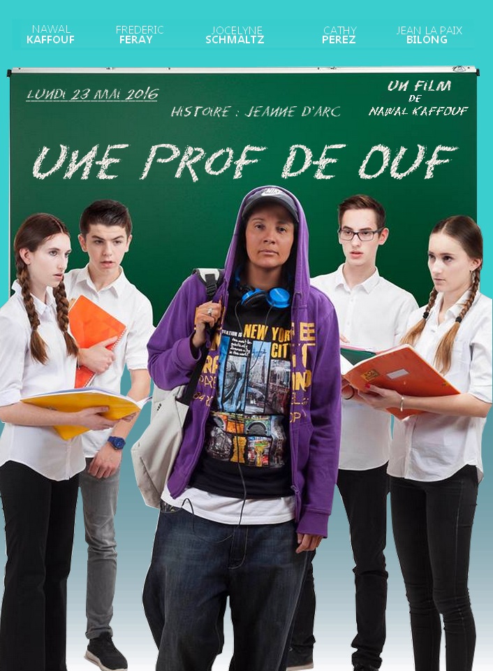 Affiche du court métrage Une prof de ouf (2016) de Nawal Kaffouf. Voir Une prof de ouf en streaming / torrent sur meilleurs-films.fr