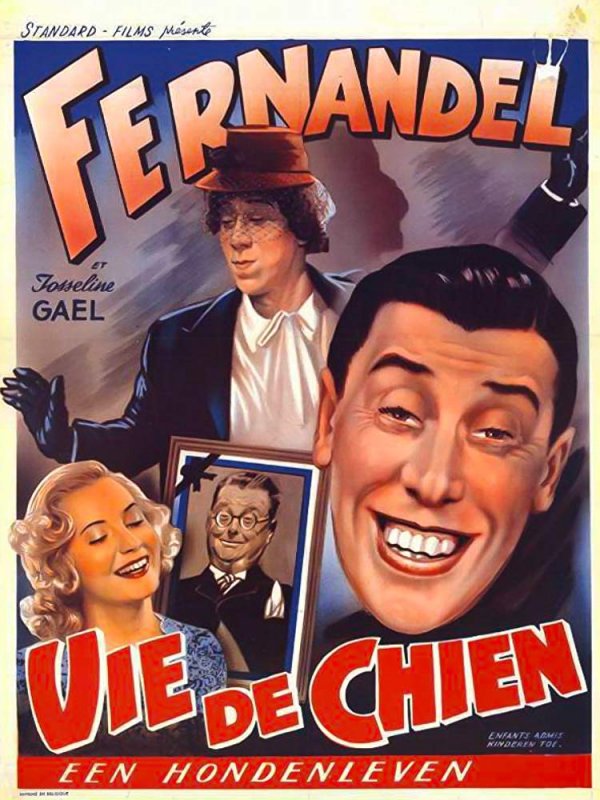 Affiche du film Une vie de chien (1943) de Maurice Cammage. Voir Une vie de chien en streaming / torrent sur meilleurs-films.fr