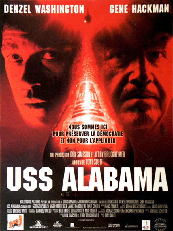 Affiche du film USS Alabama (1995) de Tony Scott Affiche du film USS Alabama (1995) de Tony Scott. Voir USS Alabama en streaming / torrent sur meilleurs-films.fr