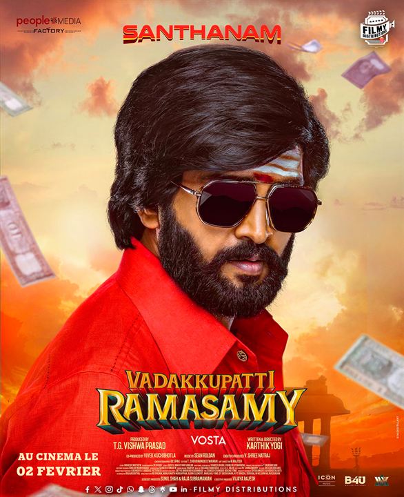 Affiche du film Vadakkupatti Ramasamy (2023) de Karthik Yogi. Voir Vadakkupatti Ramasamy en streaming / torrent sur meilleurs-films.fr