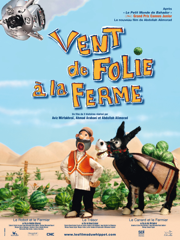 Affiche du court métrage Vent de folie à la ferme () de Abdollah Alimorad. Voir Vent de folie à la ferme en streaming / torrent sur meilleurs-films.fr