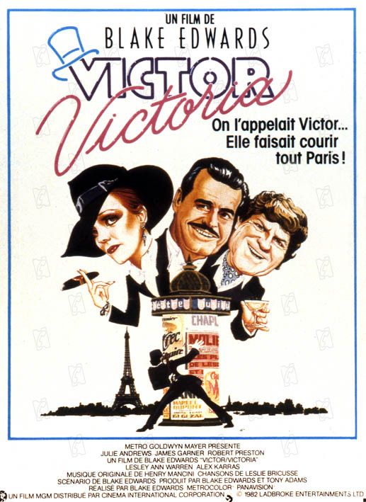 Affiche du film Victor Victoria (1982) de Blake Edwards. Voir Victor Victoria en streaming / torrent sur meilleurs-films.fr