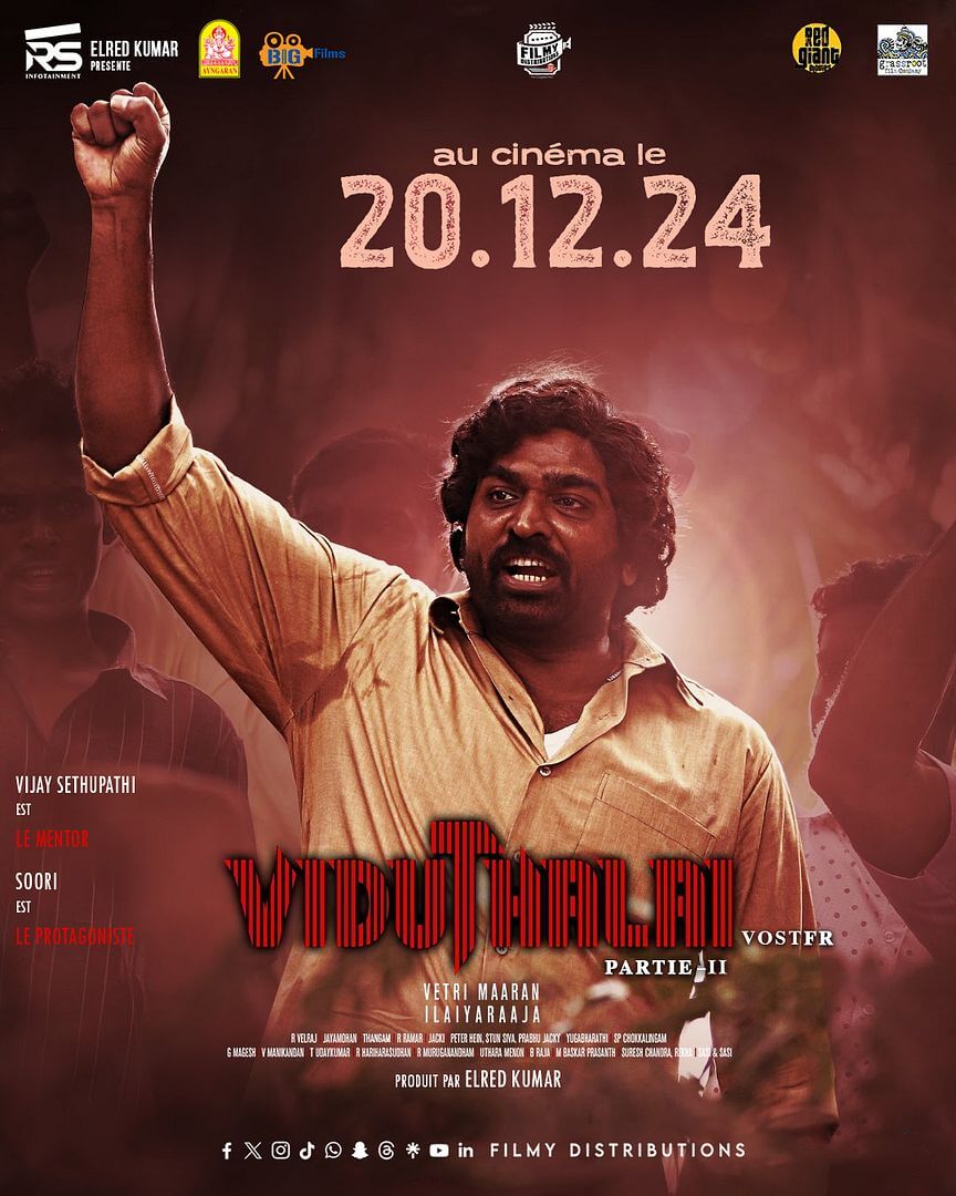 Affiche du film Viduthalai Part 2 (2024) de Vetri Maaran. Voir Viduthalai Part 2 en streaming / torrent sur meilleurs-films.fr