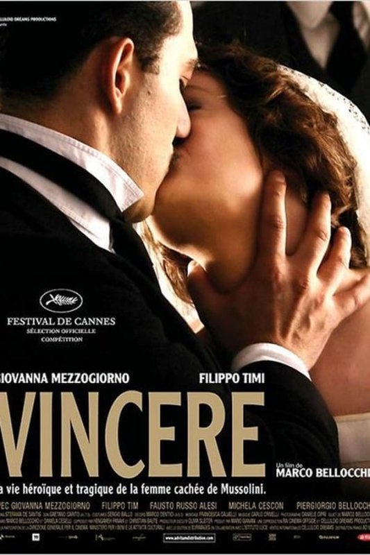 Affiche du film Vincere (2009) de Marco Bellocchio. Voir Vincere en streaming / torrent sur meilleurs-films.fr