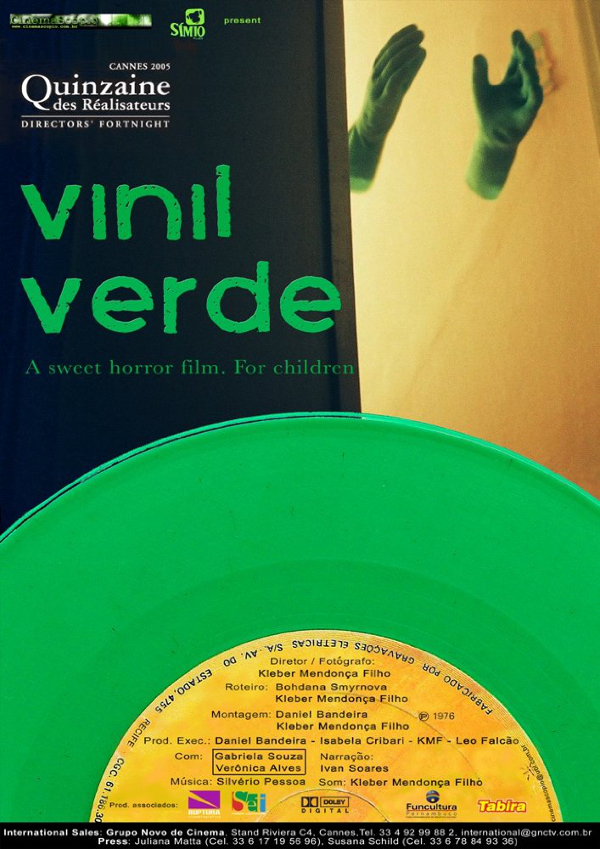 Affiche du court métrage Vinil verde () de Kleber Mendonça Filho Affiche du court métrage Vinil verde () de Kleber Mendonça Filho. Voir Vinil verde en streaming / torrent sur meilleurs-films.fr