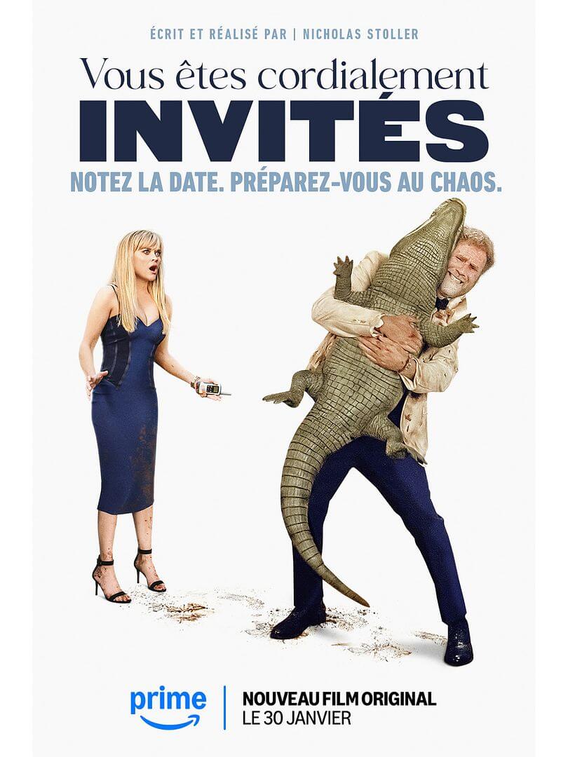 Affiche du film Vous êtes cordialement invités (2025) de Nicholas Stoller. Voir Vous êtes cordialement invités en streaming / torrent sur meilleurs-films.fr