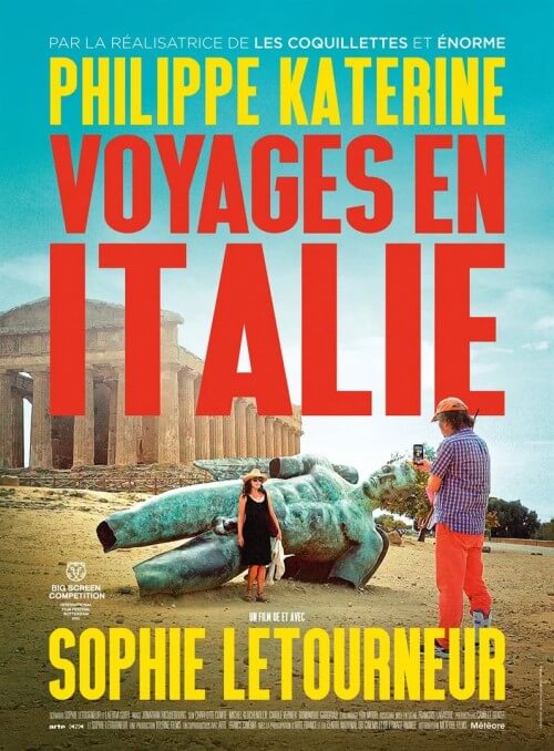 Affiche du film Voyages en Italie (2023) de Sophie Letourneur. Voir Voyages en Italie en streaming / torrent sur meilleurs-films.fr