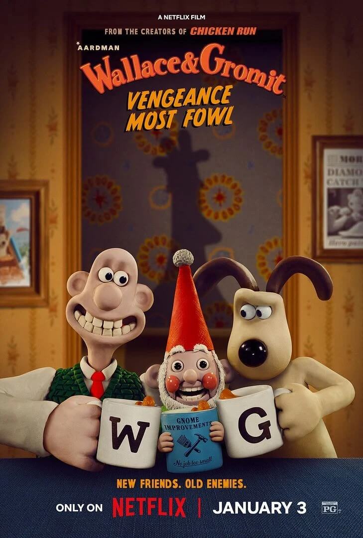 Affiche du film Wallace et Gromit : La palme de la vengeance (2025) de Merlin Crossingham. Voir Wallace et Gromit : La palme de la vengeance en streaming / torrent sur meilleurs-films.fr