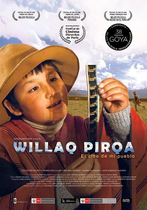 Affiche du film Willaq Pirqa, el cine de mi pueblo (2022) de César Galindo. Voir Willaq Pirqa, el cine de mi pueblo en streaming / torrent sur meilleurs-films.fr