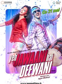 Affiche du film Yeh Jawaani Hai Deewani (2013) de Ayan Mukherjee. Voir Yeh Jawaani Hai Deewani en streaming / torrent sur meilleurs-films.fr