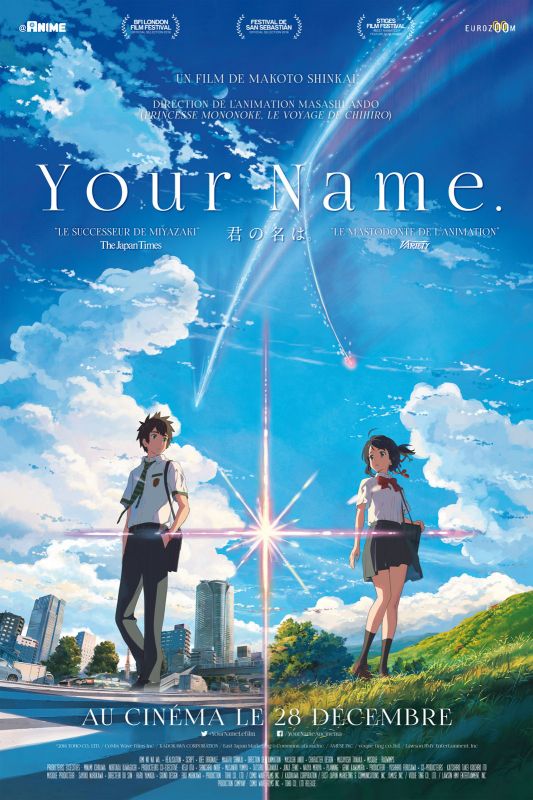 Affiche du film Your Name (2016) de Makoto Shinkai Affiche du film Your Name (2016) de Makoto Shinkai. Voir Your Name en streaming / torrent sur meilleurs-films.fr