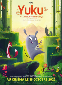 Affiche du film Yuku et la fleur de l’Himalaya (2022) de Arnaud Demuynck & Rémi Durin.